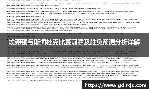 埃弗顿与斯海杜克比赛前瞻及胜负预测分析详解